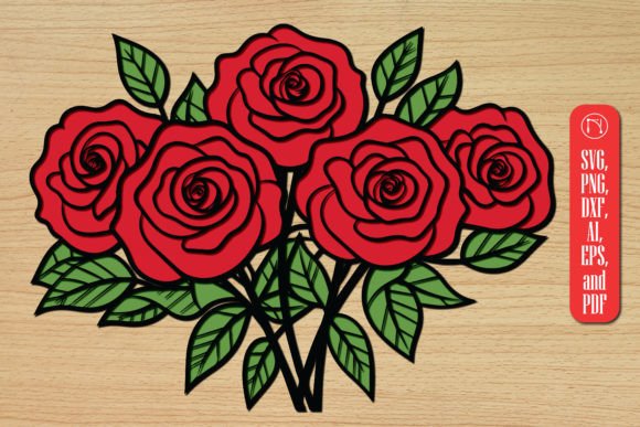 Download Paper Cut 3D Layer Rose Bouquet SVG - Rose bouquet svg Collection