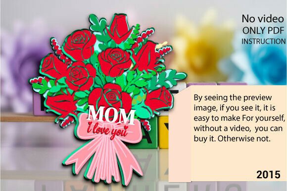 Download Mom I Love You Rose Bouquet SVG 2015 - Rose bouquet svg Collection