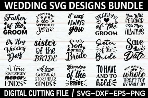 Download Wedding SVG Designs Bundle - Wedding Collection