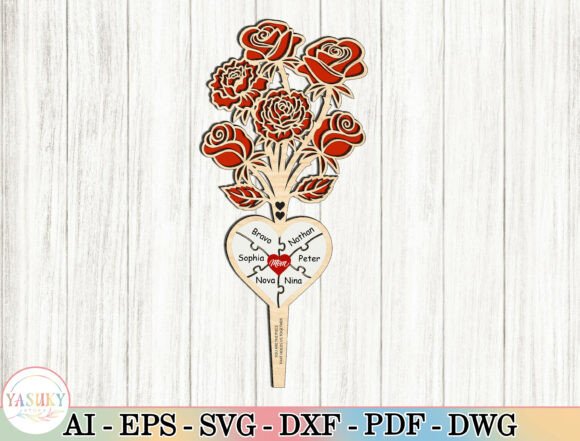 Download Mother's Day Rose Bouquet SVG - Rose bouquet svg Collection