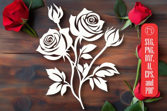Download Cricut Rose Bouquet SVG Cut File - Rose bouquet svg Collection