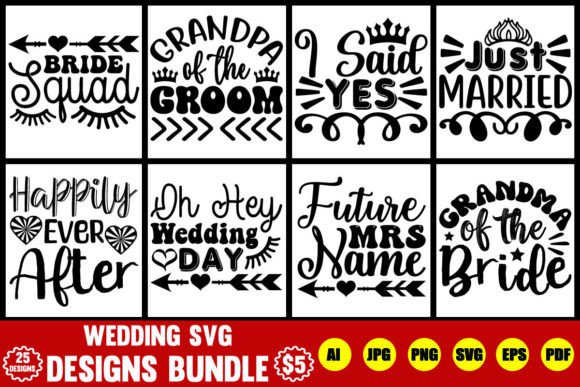Download Wedding SVG Designs Bundle - Wedding Collection