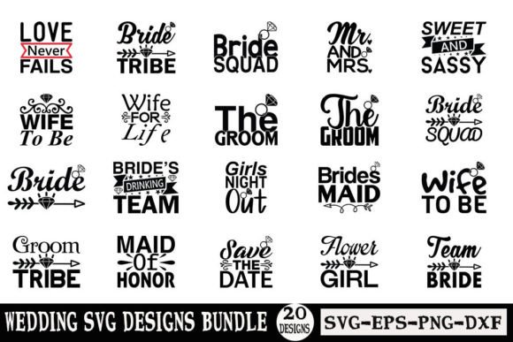 Download Wedding SVG Designs Bundle - Wedding Collection