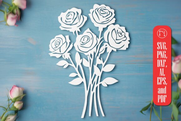 Download Cricut Rose Bouquet SVG Cut File - Rose bouquet svg Collection