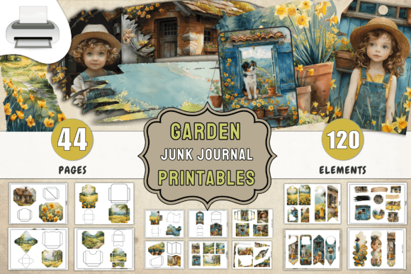 Download Garden Junk Journal Printables Supplies - Garden Collection