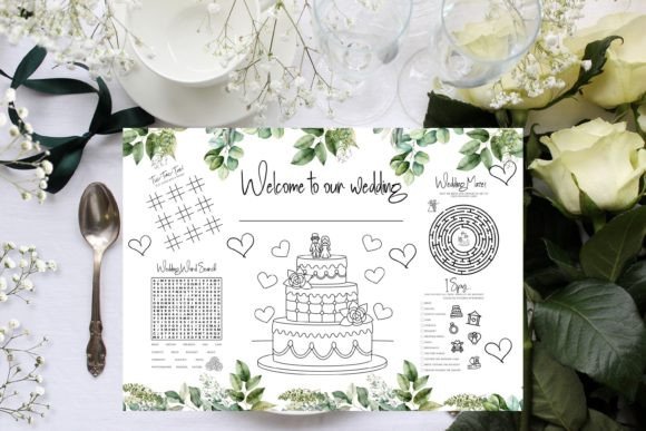 Download Wedding Kids Activities Placemat - Wedding Collection