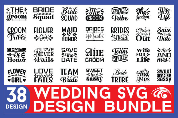 Download Wedding Svg Designs Bundle - Wedding Collection
