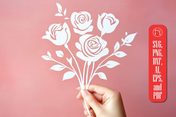 Download Cricut Rose Bouquet SVG Cut File - Rose bouquet svg Collection
