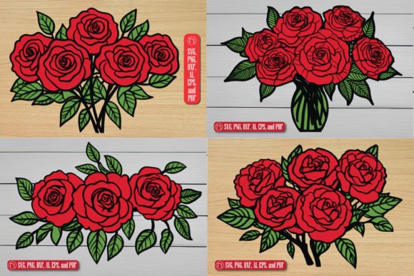 Download Paper Cut Layer Rose Bouquet SVG Bundle - Rose bouquet svg Collection