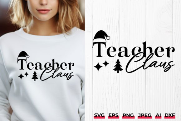 Download Teacher Claus Christmas Minimalist SVG - Minimalist svg Collection