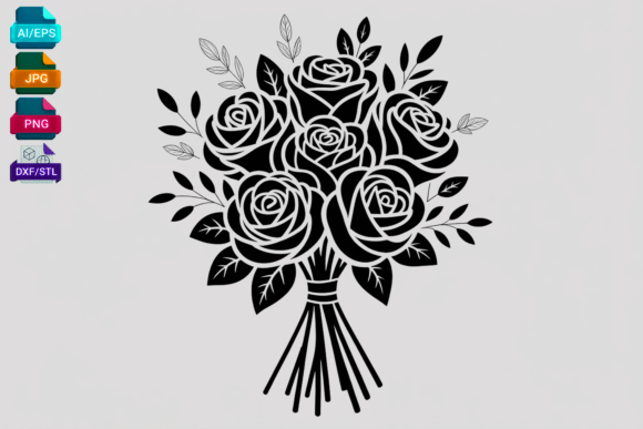 Download Rose Bouquet SVG Cut File - Rose bouquet svg Collection