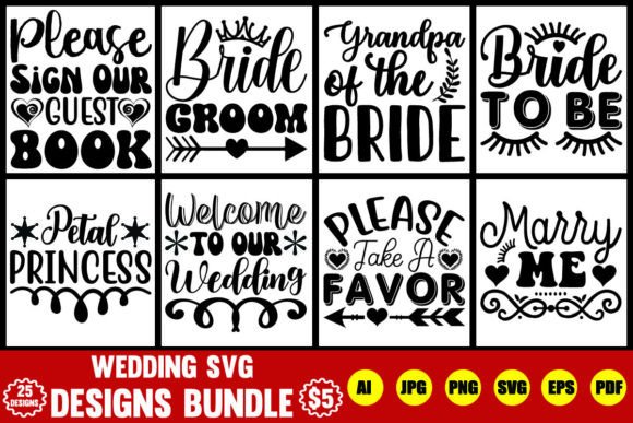Download Wedding SVG Designs Bundle - Wedding Collection