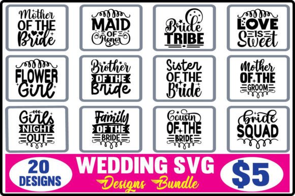 Download Wedding SVG Designs Bundle - Wedding Collection